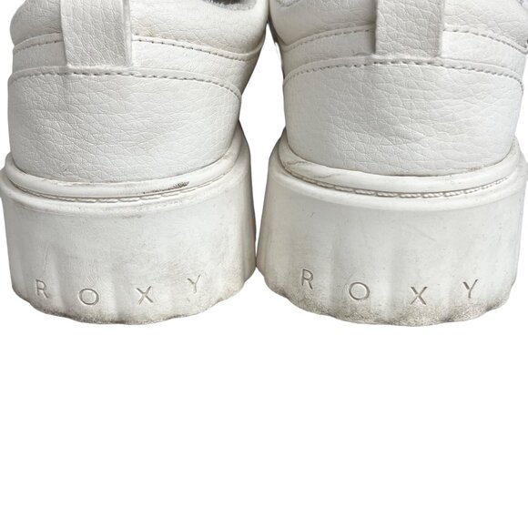 Roxy Womens White Platform Sheilahh Sneakers Shoes Size 8.5 Synthetic Upper VGUC - Picture 11 of 11